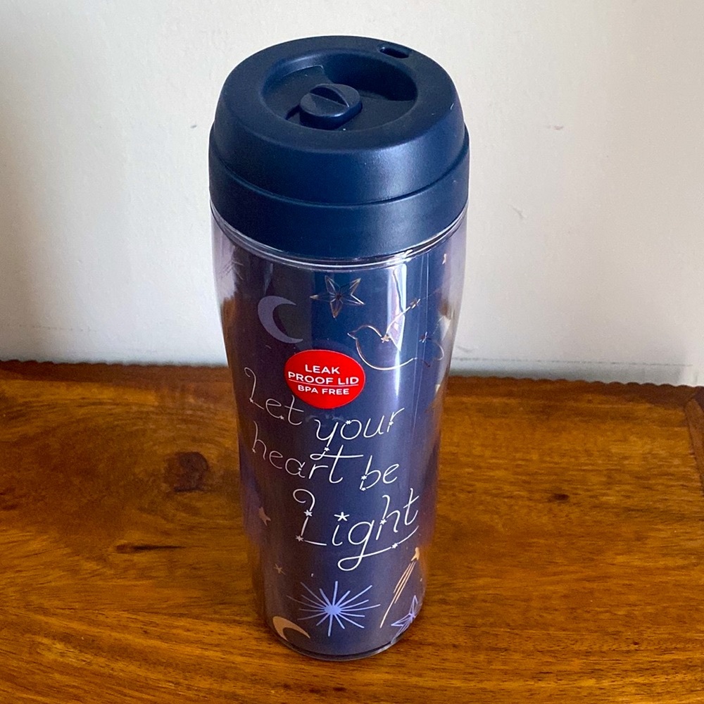 NEW. Christmas/Holiday Travel Tumbler. “Let your heart be Light”.